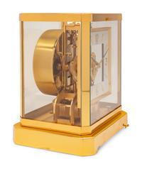 A Jaeger LeCoultre Brass and Glass Atmos Clock
