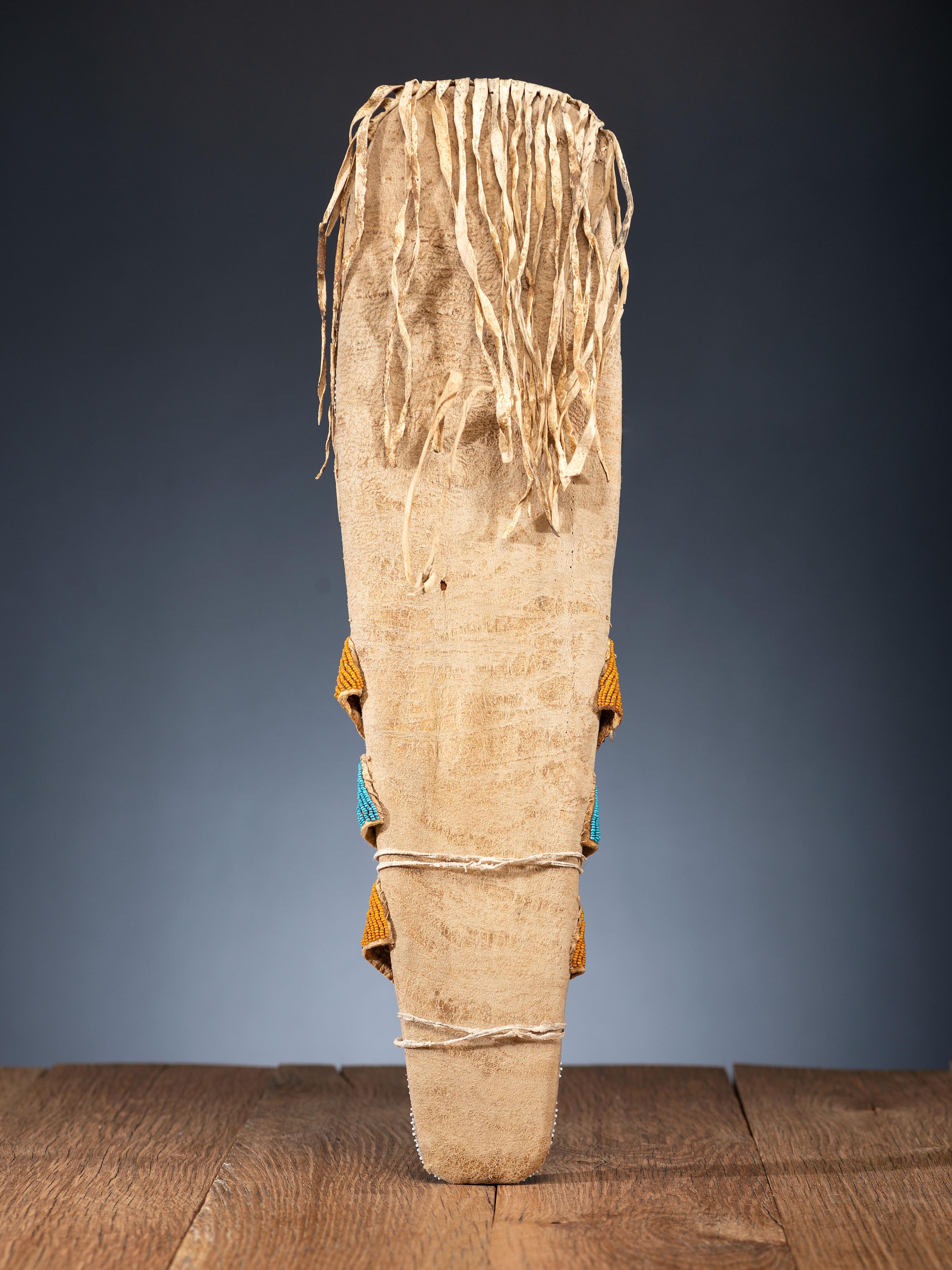 Apsáalooke [Crow] Beaded Hide Toy Cradle