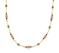 YELLOW GOLD AND ENAMEL LONGCHAIN NECKLACE