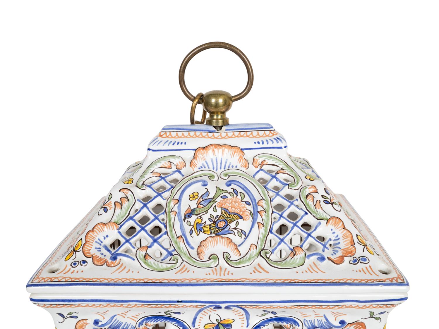 A French Faience Bird Cage