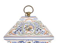 A French Faience Bird Cage