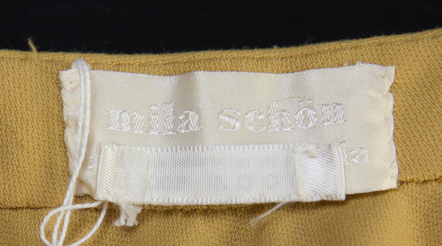 A Mila Schon Goldenrod Wool Skirt Suit,