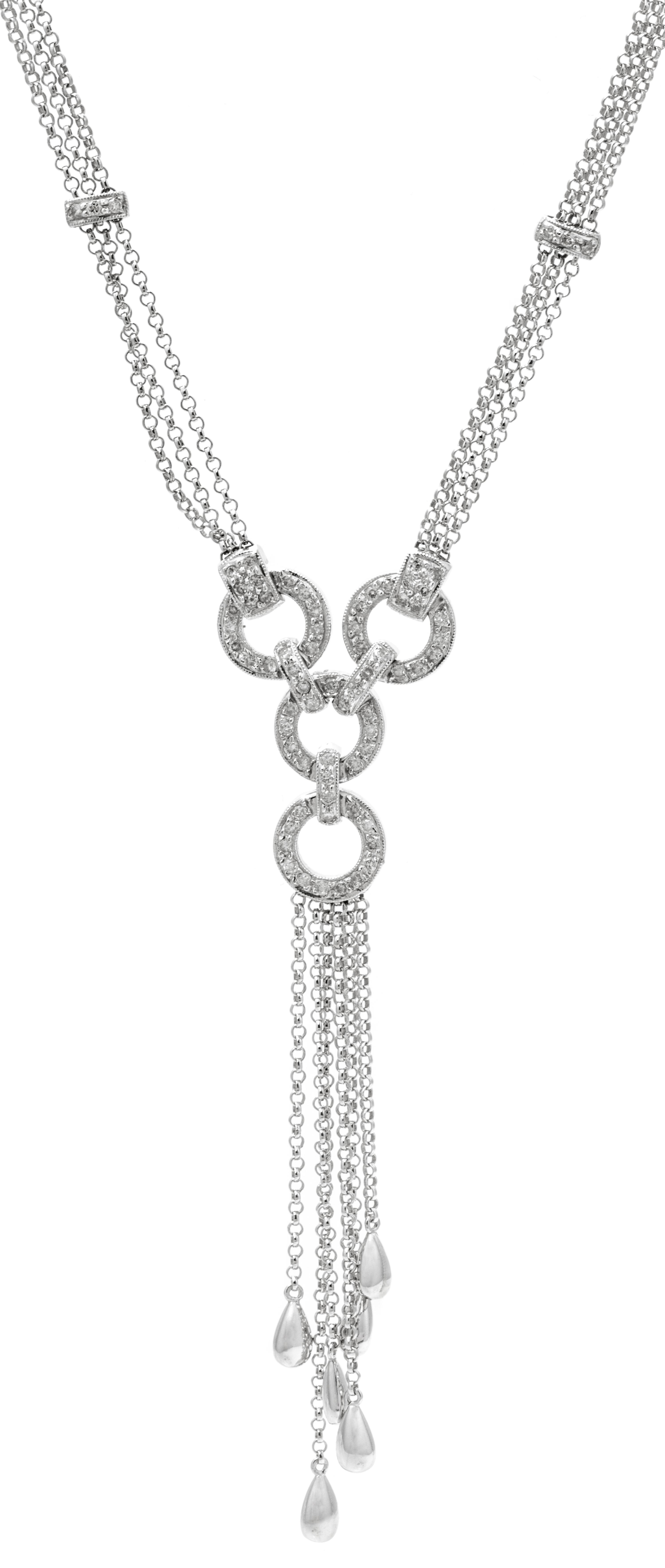An 18 Karat White Gold and Diamond Necklace, 10.40 dwts.