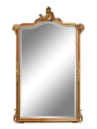 A Louis XV Style Giltwood and Gesso Mirror