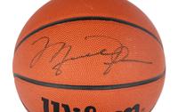 A Michael Jordan Signed Autograph Wilson Basketball (Beckett Authentication Services Letter BAS Certified),