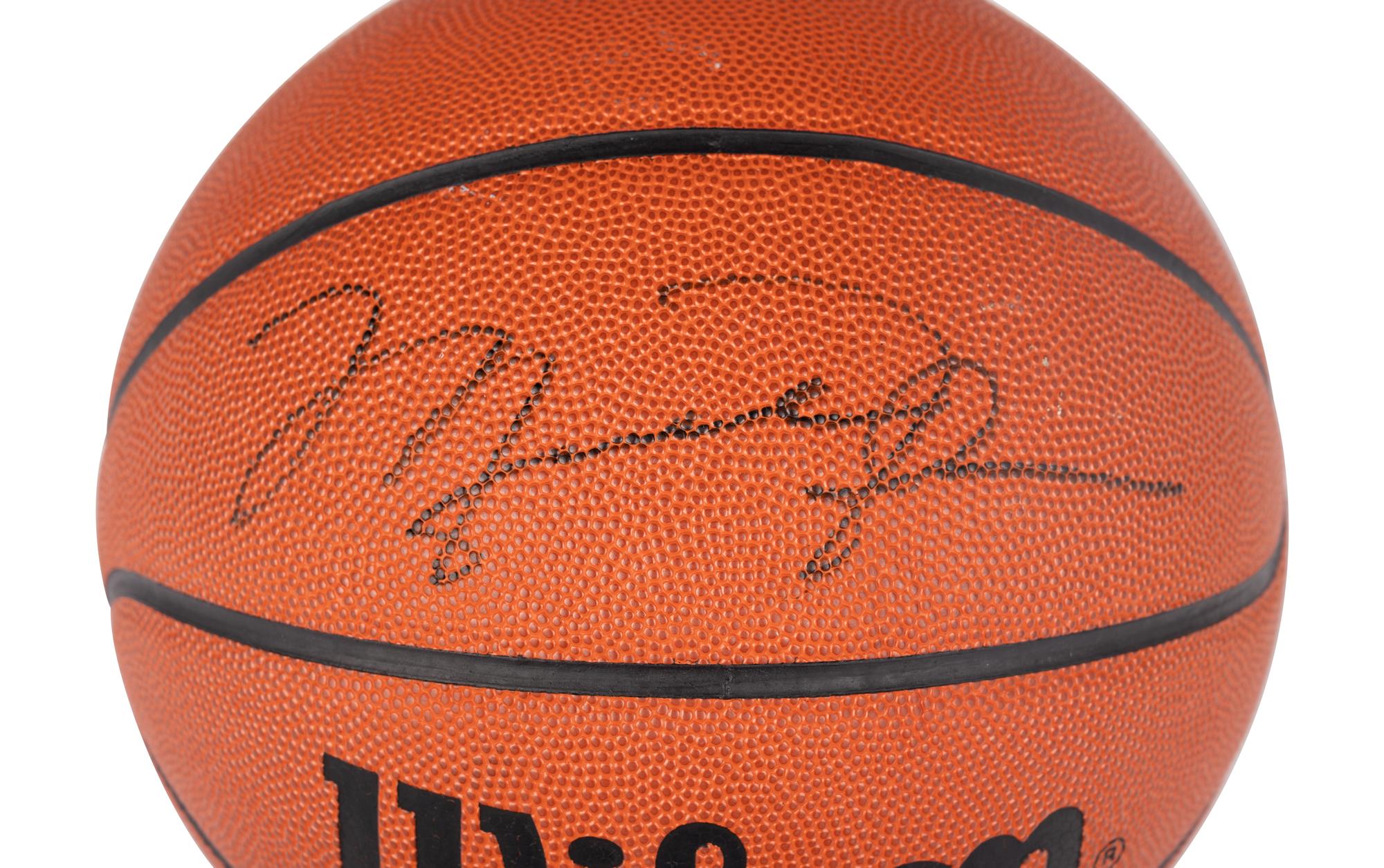 A Michael Jordan Signed Autograph Wilson Basketball (Beckett Authentication Services Letter BAS Certified),
