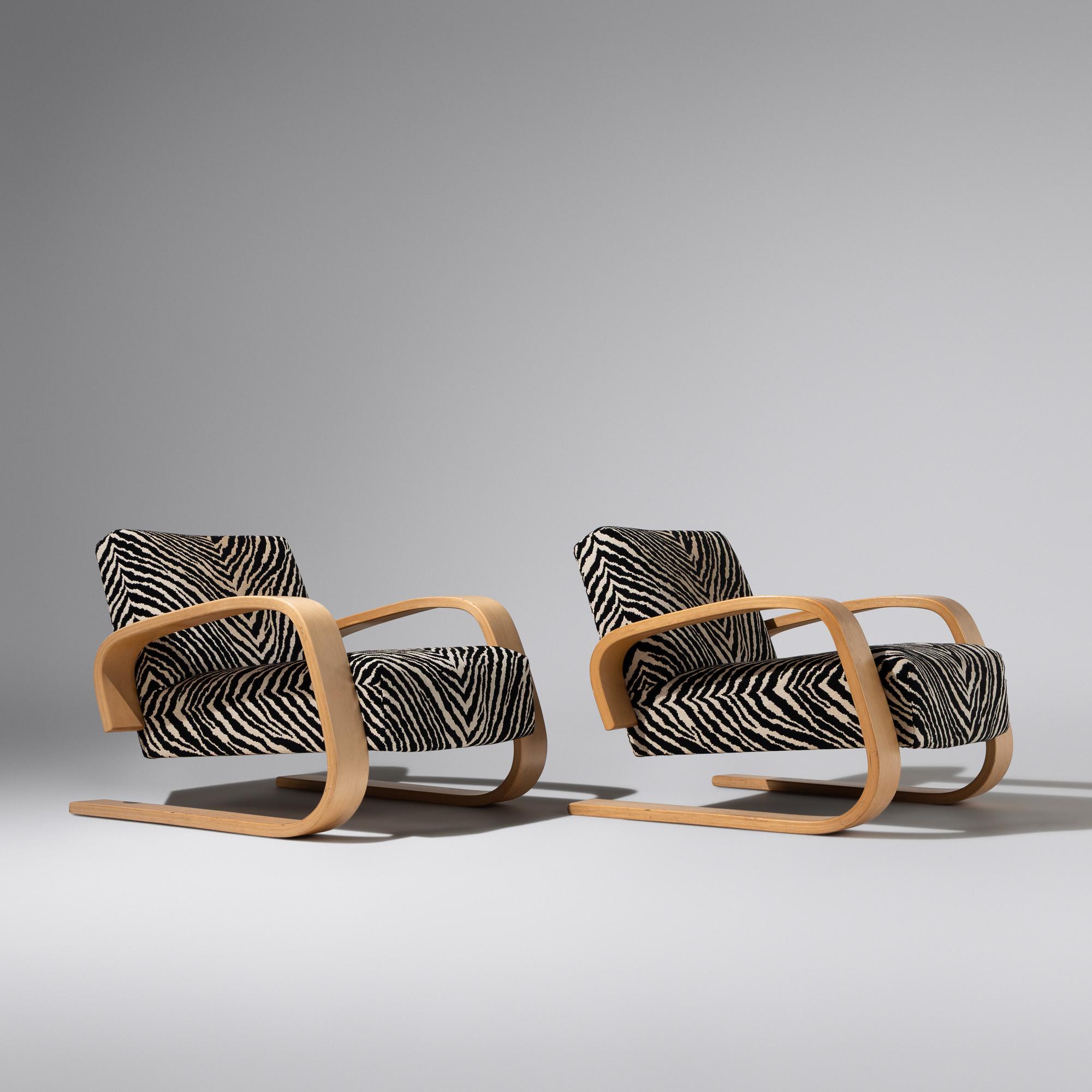 Alvar Aalto (Finnish, 1898-1976) — Pair of Tank Lounge Chairs, model 37/400 Artek Finland, designed 1936 / c. 1989