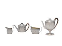 A George III Silver Assembled Four-Piece Tea and Coffee Service