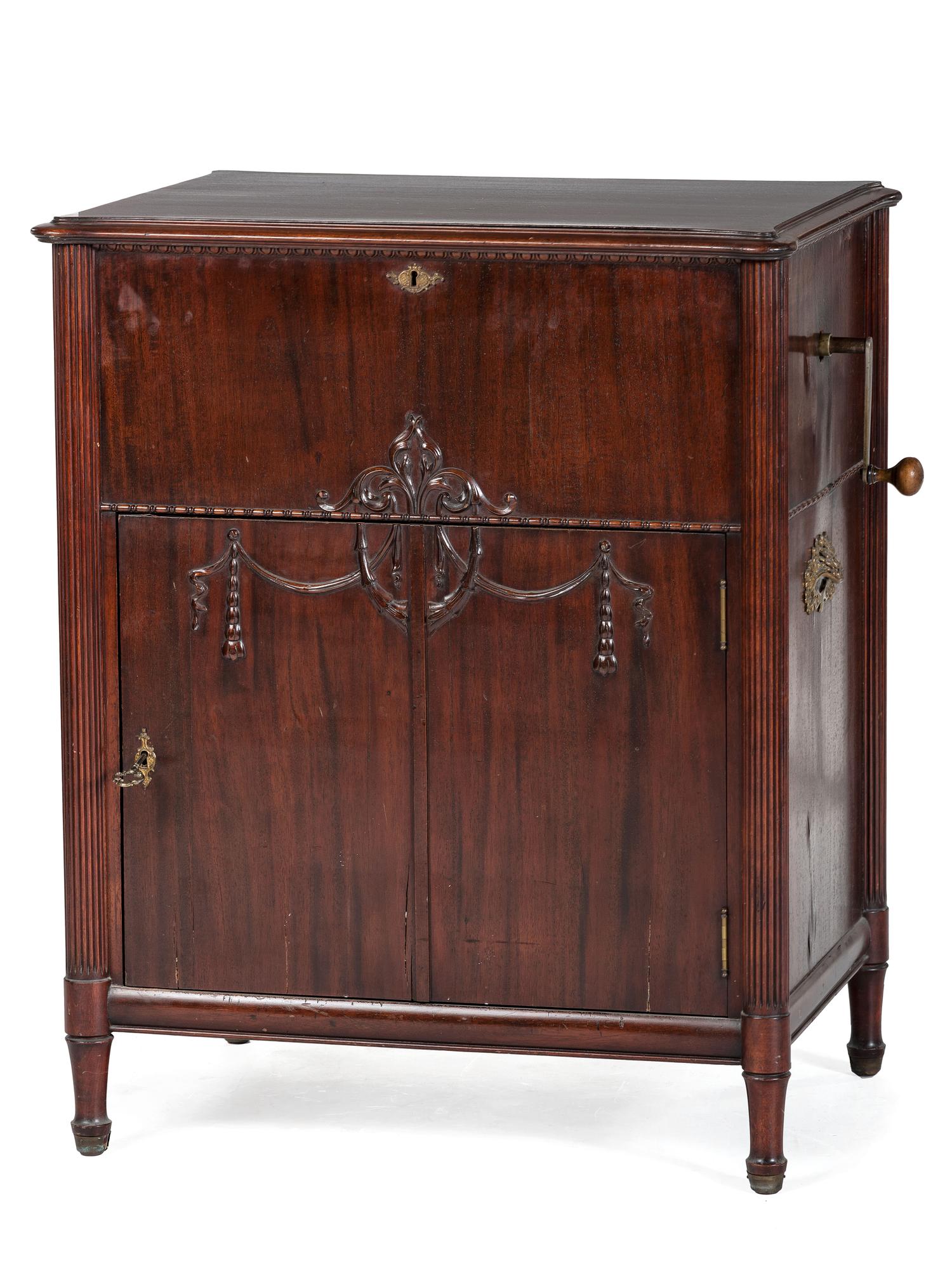 A Swiss-Made Stella Mahogany Console Disc Music Box