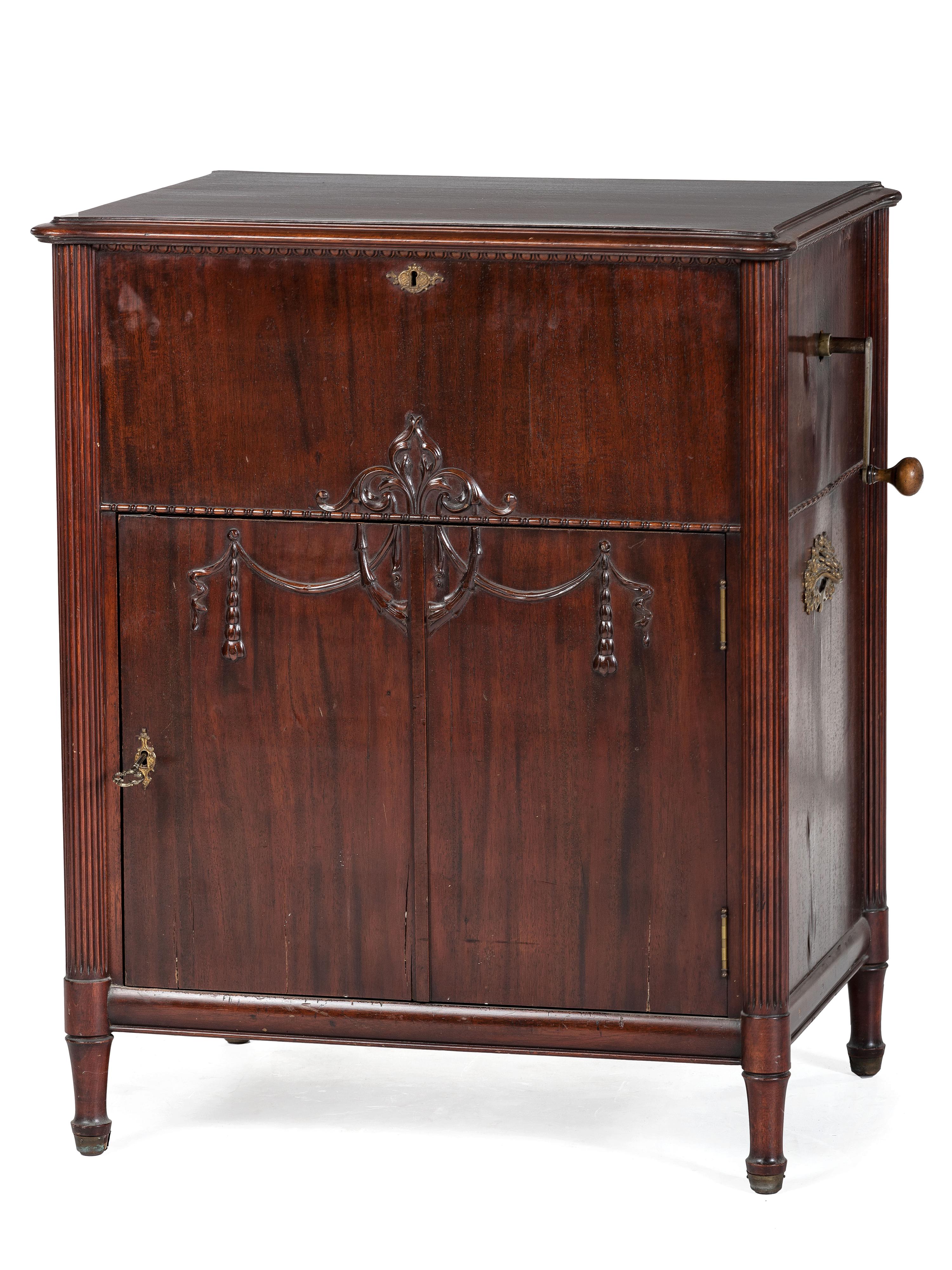 A Swiss-Made Stella Mahogany Console Disc Music Box