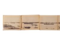 [EARLY PHOTOGRAPHY] -- [JAPAN]. 8-panel albumen photograph panorama of Nagasaki, Japan.