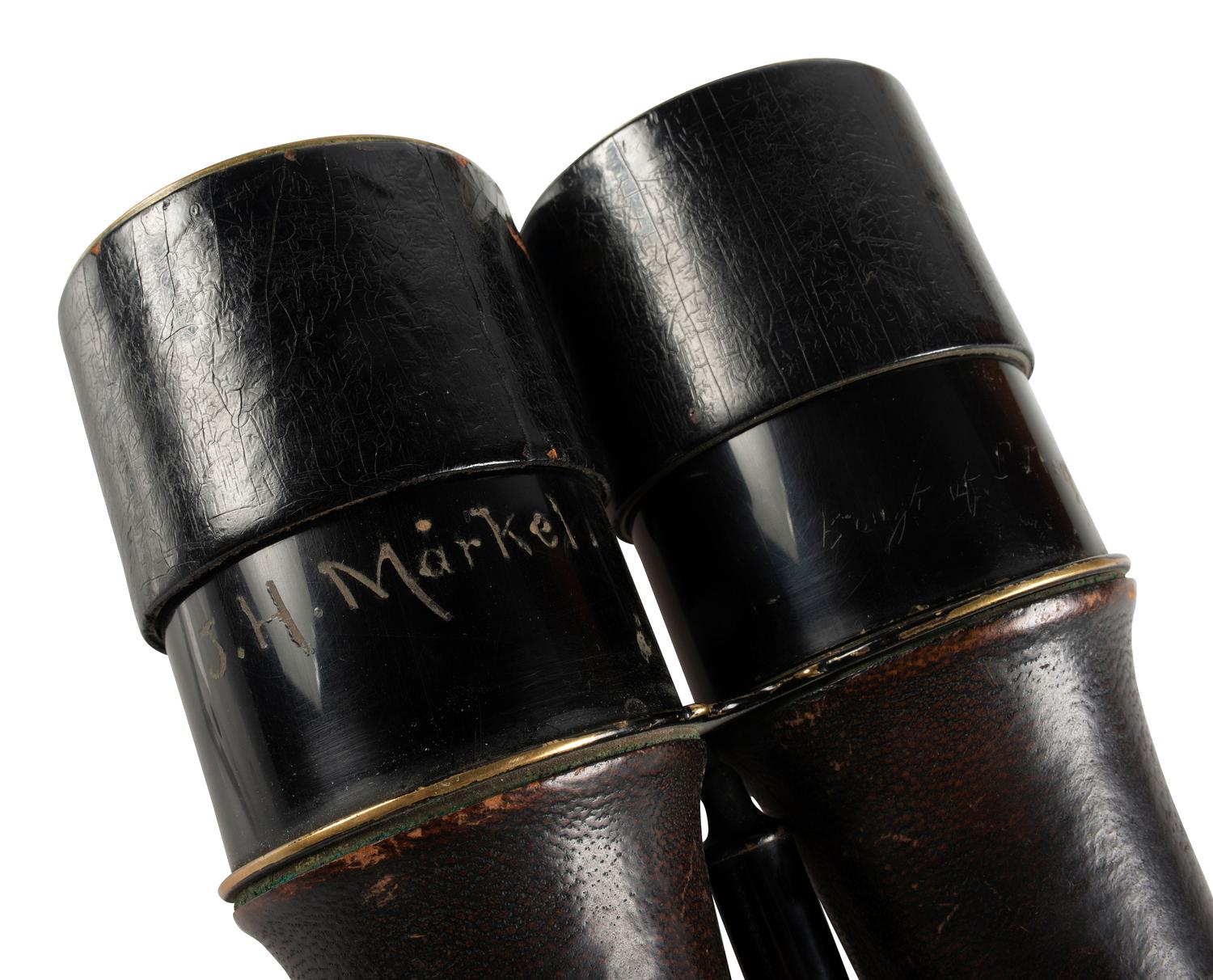 [CIVIL WAR]. Field glasses identified to Jacob H. Markel, Co. I, 50th New York Engineers.