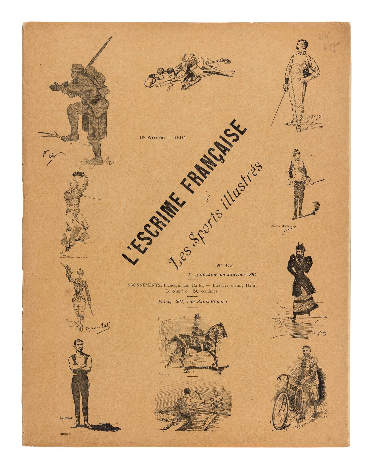 [FENCING -- FRENCH]. A group of approximately 86 volumes about fencing in French, including: