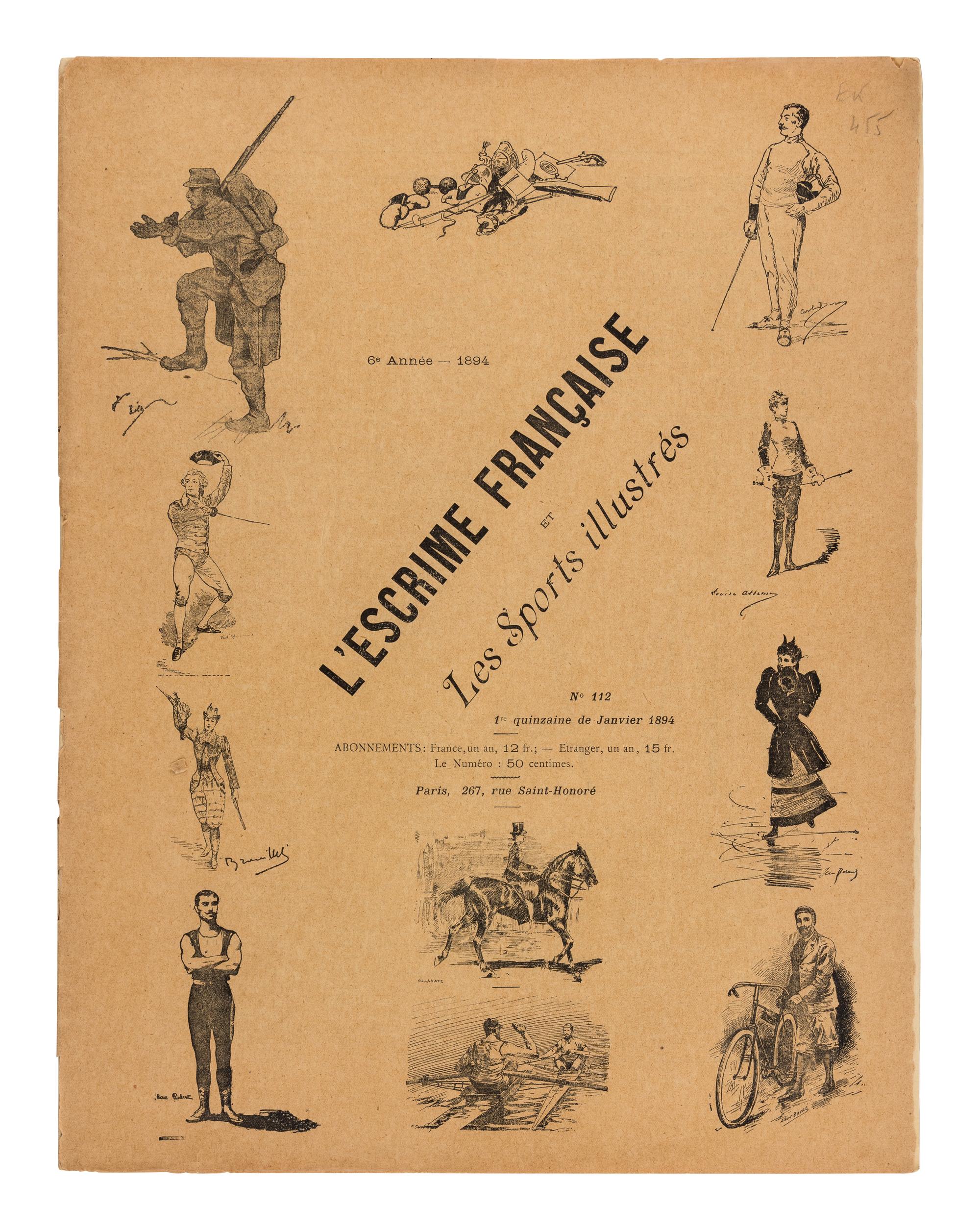 [FENCING -- FRENCH]. A group of approximately 86 volumes about fencing in French, including: