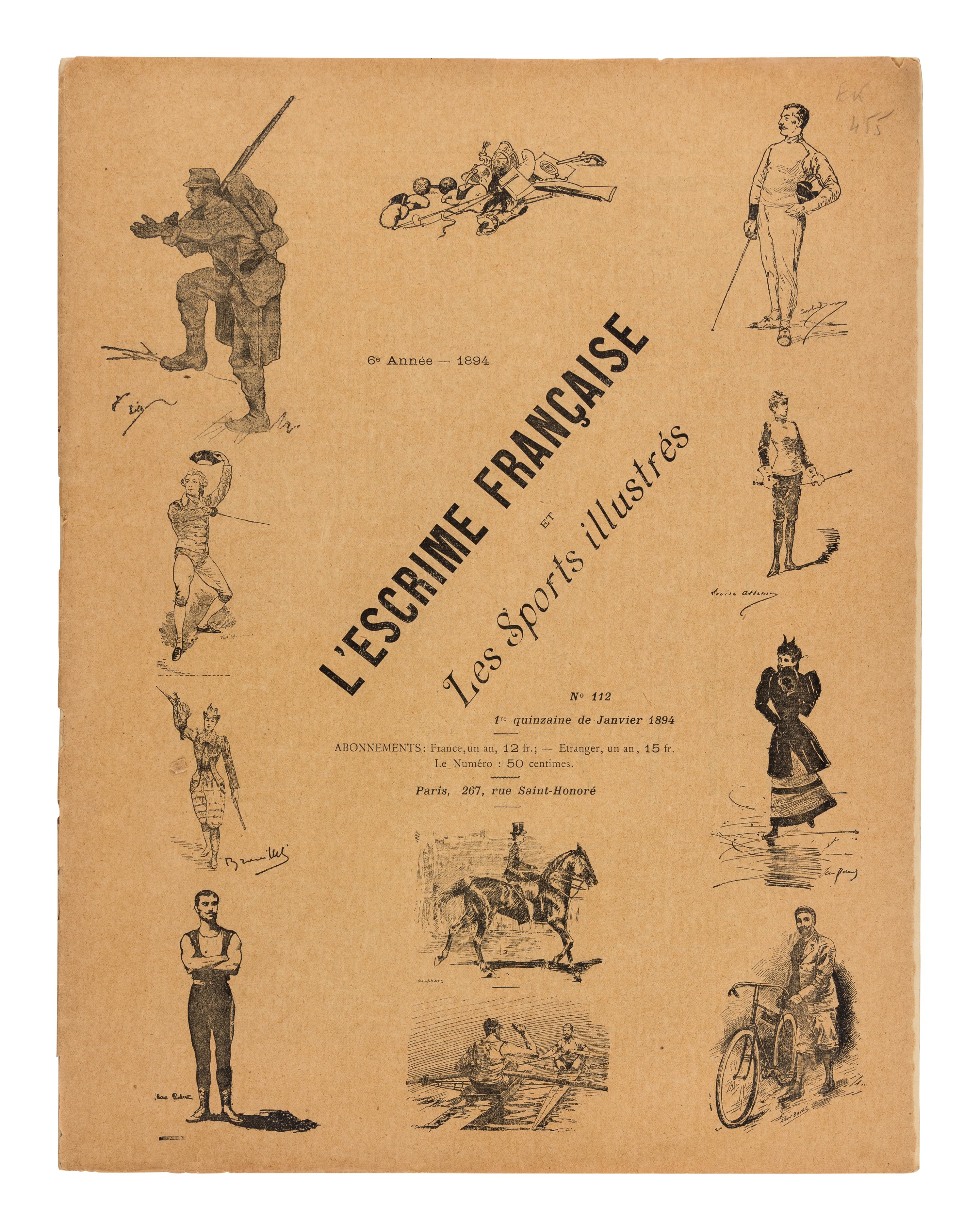 [FENCING -- FRENCH]. A group of approximately 86 volumes about fencing in French, including: