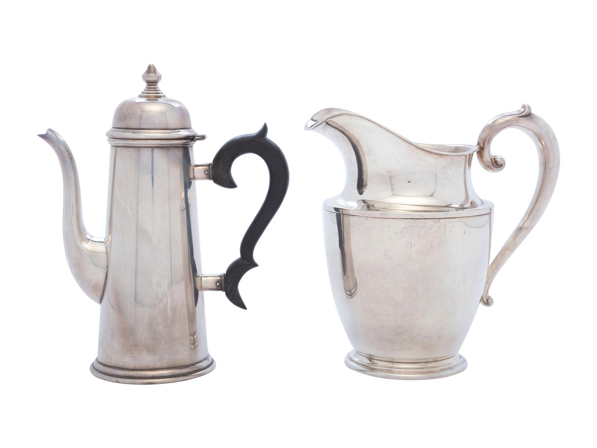 An American Silver Water Pitcher and Coffee Pot