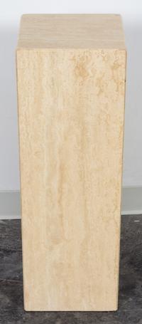 A Travertine Marble Pedestal Height 29 5/8 inches.