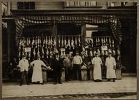 Nine Photographs Depicting Storefronts and Various Interiors