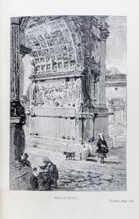 (FORE EDGE PAINTING) OLIPHANT, MRS. The Makers of Modern Rome. London, 1895. Fore edge painting by Winifred Arthur of Eternal City