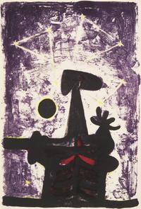 Rufino Tamayo (Mexican, 1899–1991) — Hombre, Luna y Estrellas, 1950
