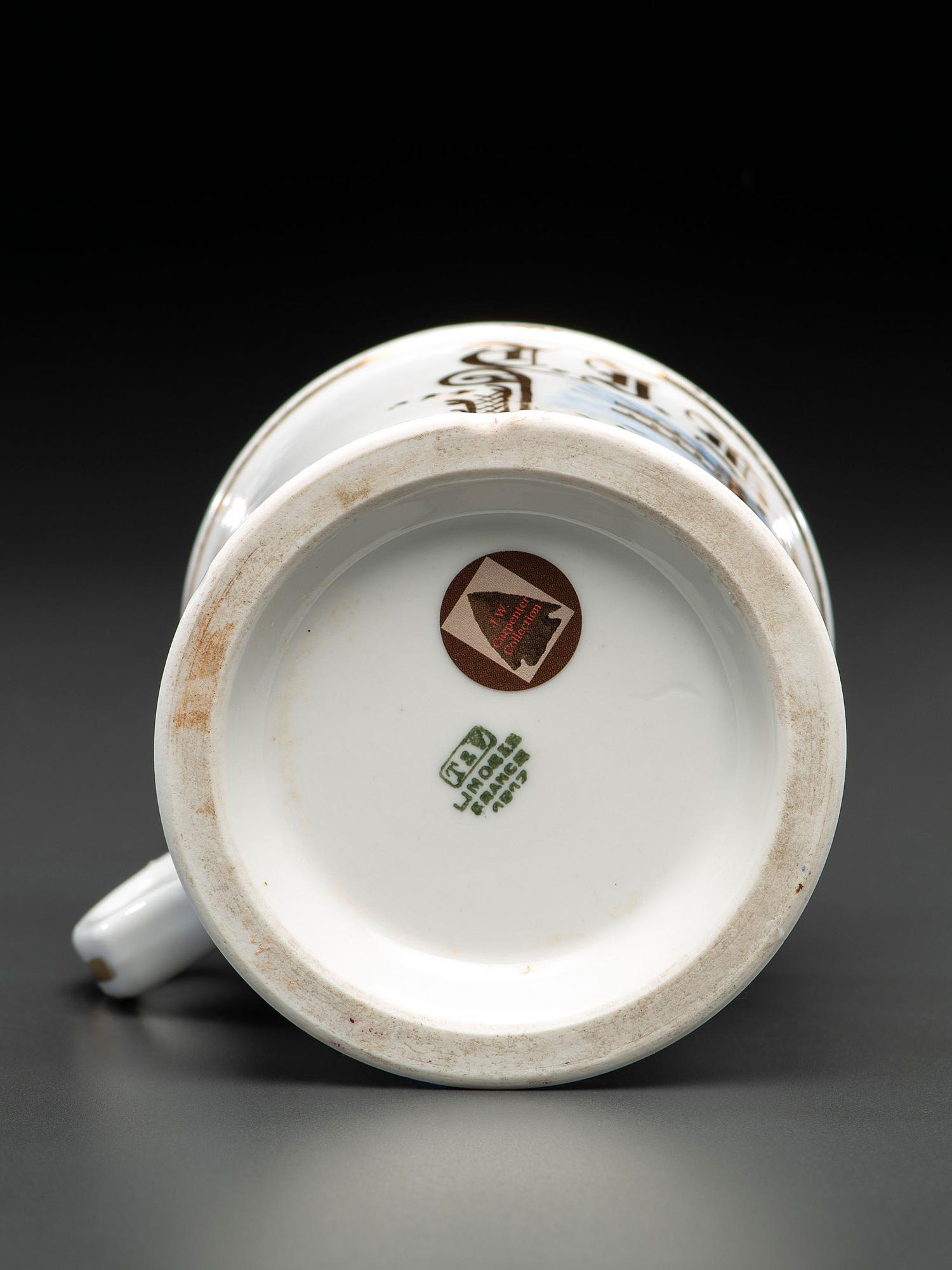 A Linesman's Porcelain Occupational Shaving Mug