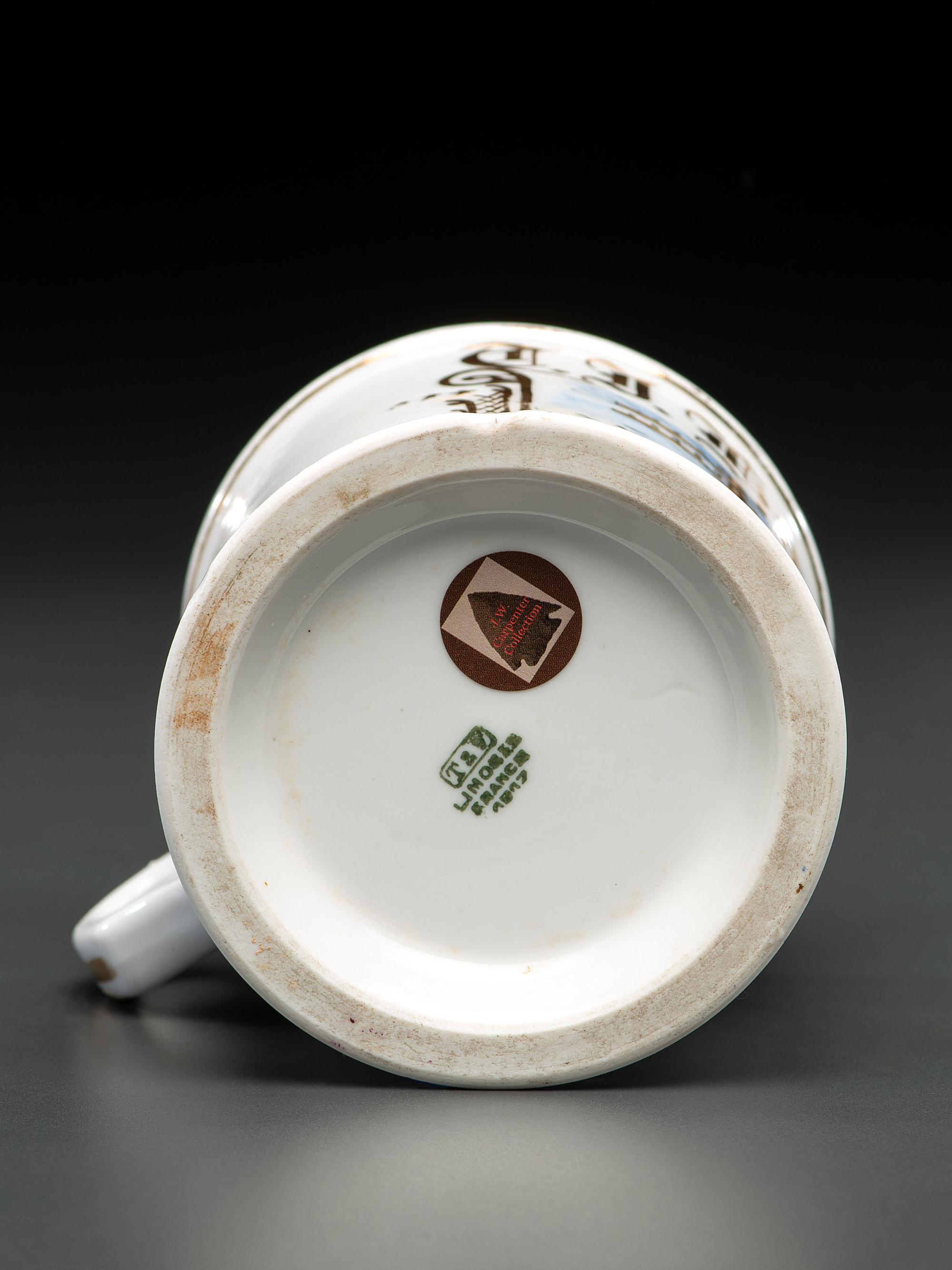 A Linesman's Porcelain Occupational Shaving Mug