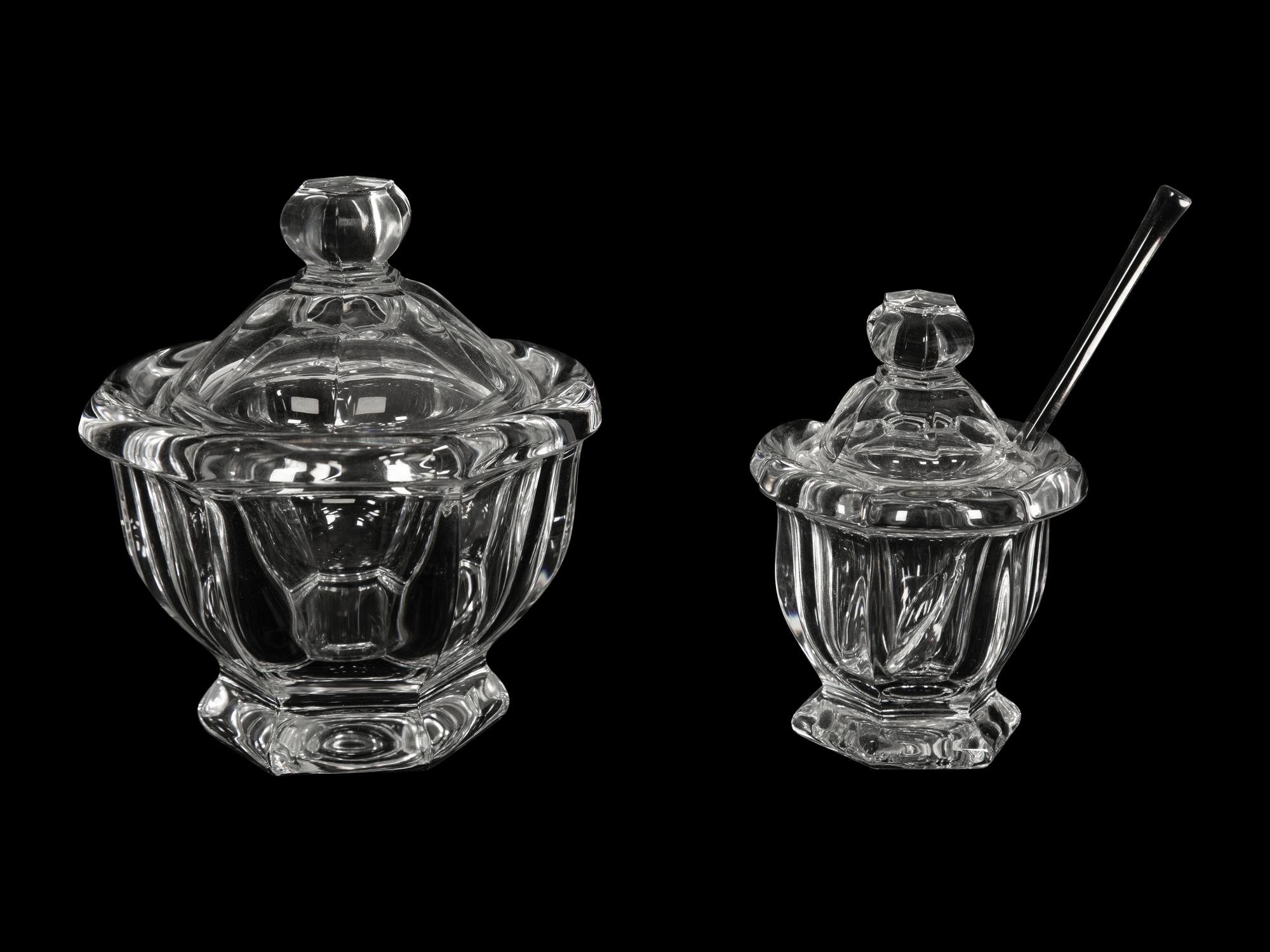 Two Baccarat Glass Table Articles