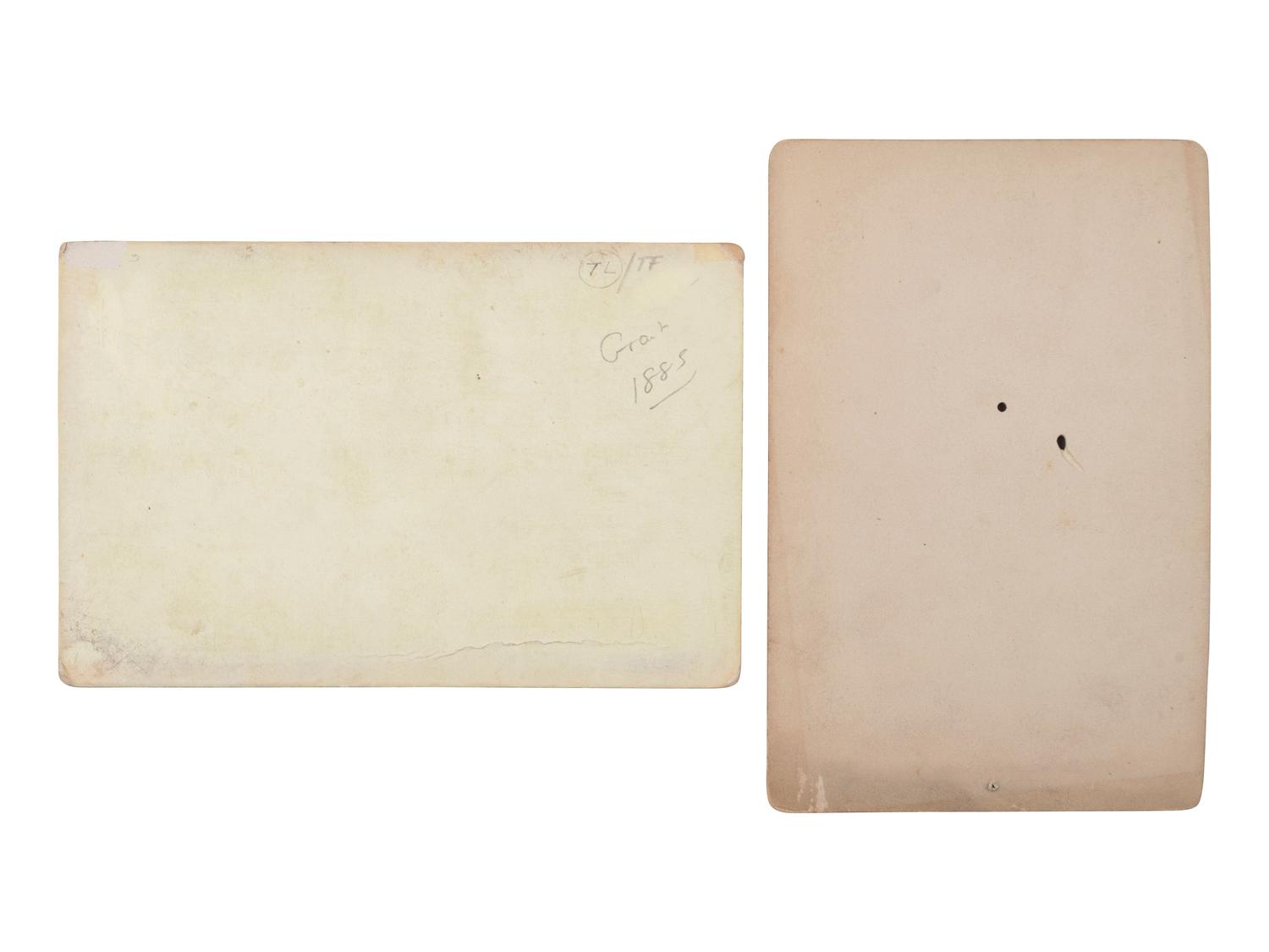 [GRANT, Ulysses (1822-1885)]. -- [HAYES, Rutherford B. (1822-1893)]. Two cabinet cards of the presidents, comprising: