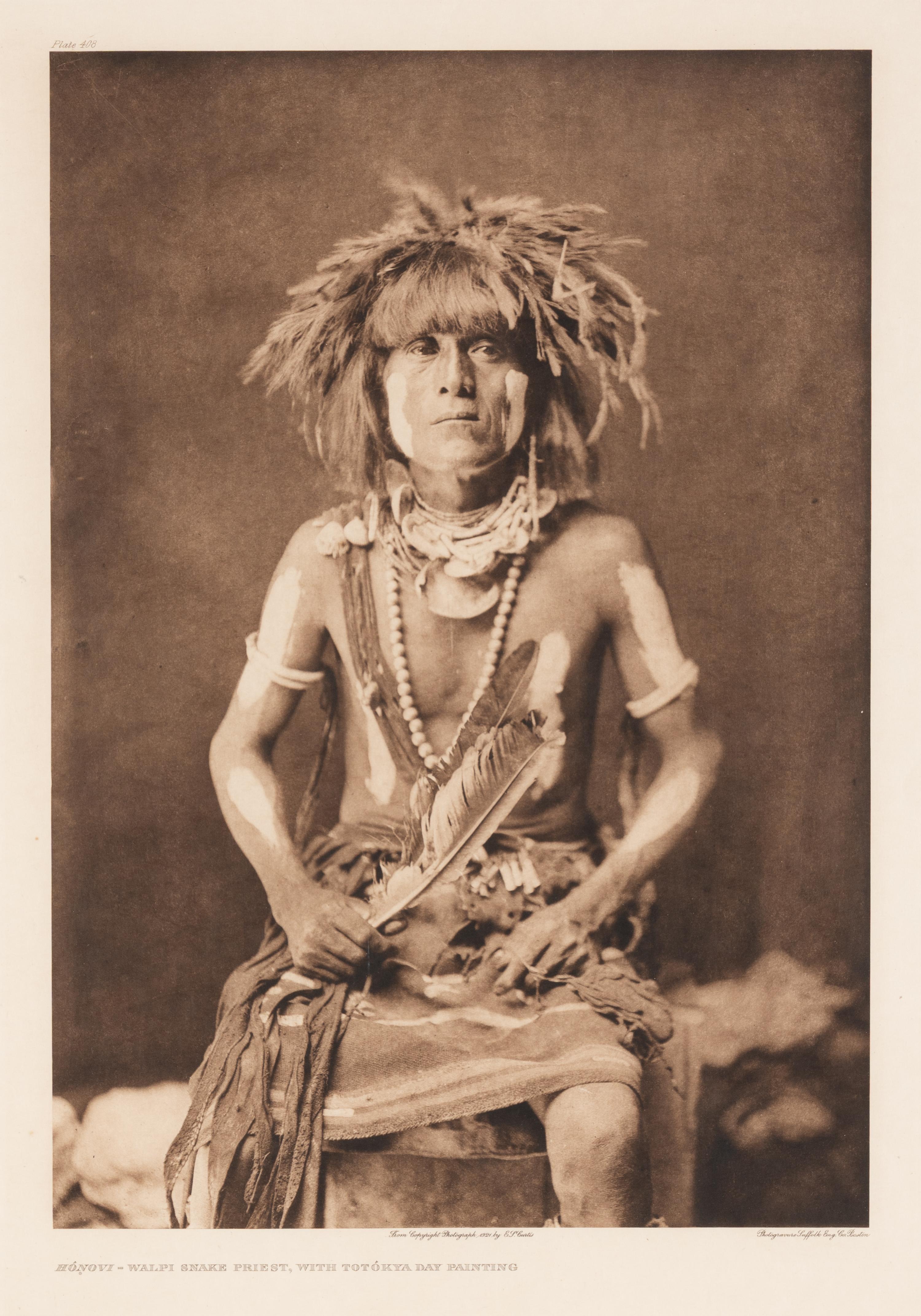 [Native American]. Curtis, Edward S. (1868-1952). A group of 9 large photogravures, comprising: