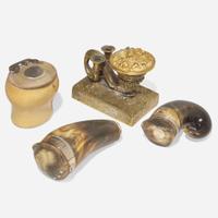 A collection of five smoking and table articles 18th / 19th century