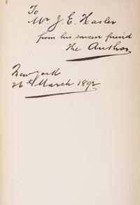 BRADSHAW, William R. (1851-1927). The Goddess of Atvatabar. New York: J. F. Douthitt, 1892. FIRST EDITION, PRESENTATION COPY.