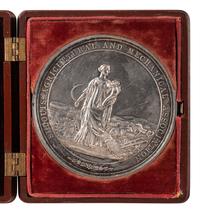 [AGRICULTURE]. St. Louis Agricultural and Mechanical Association silver presentation medal. Ca 1870s.