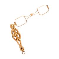 RUSSIAN, ST. PETERSBERG, YELLOW GOLD LORGNETTE