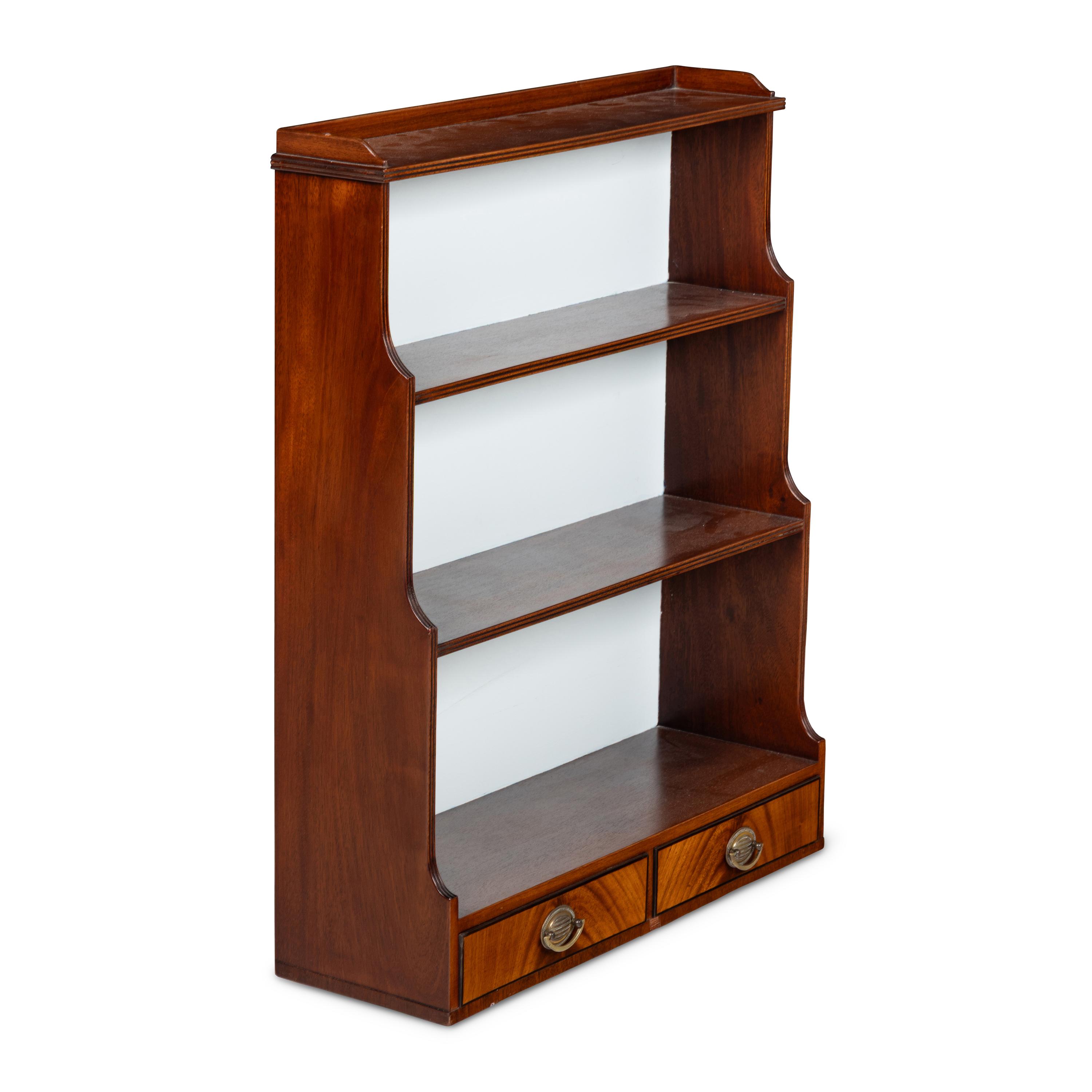 An English Mahogany Hanging Etagere