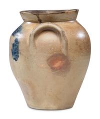 An I. M. Mead Cobalt Decorated Stoneware Jar