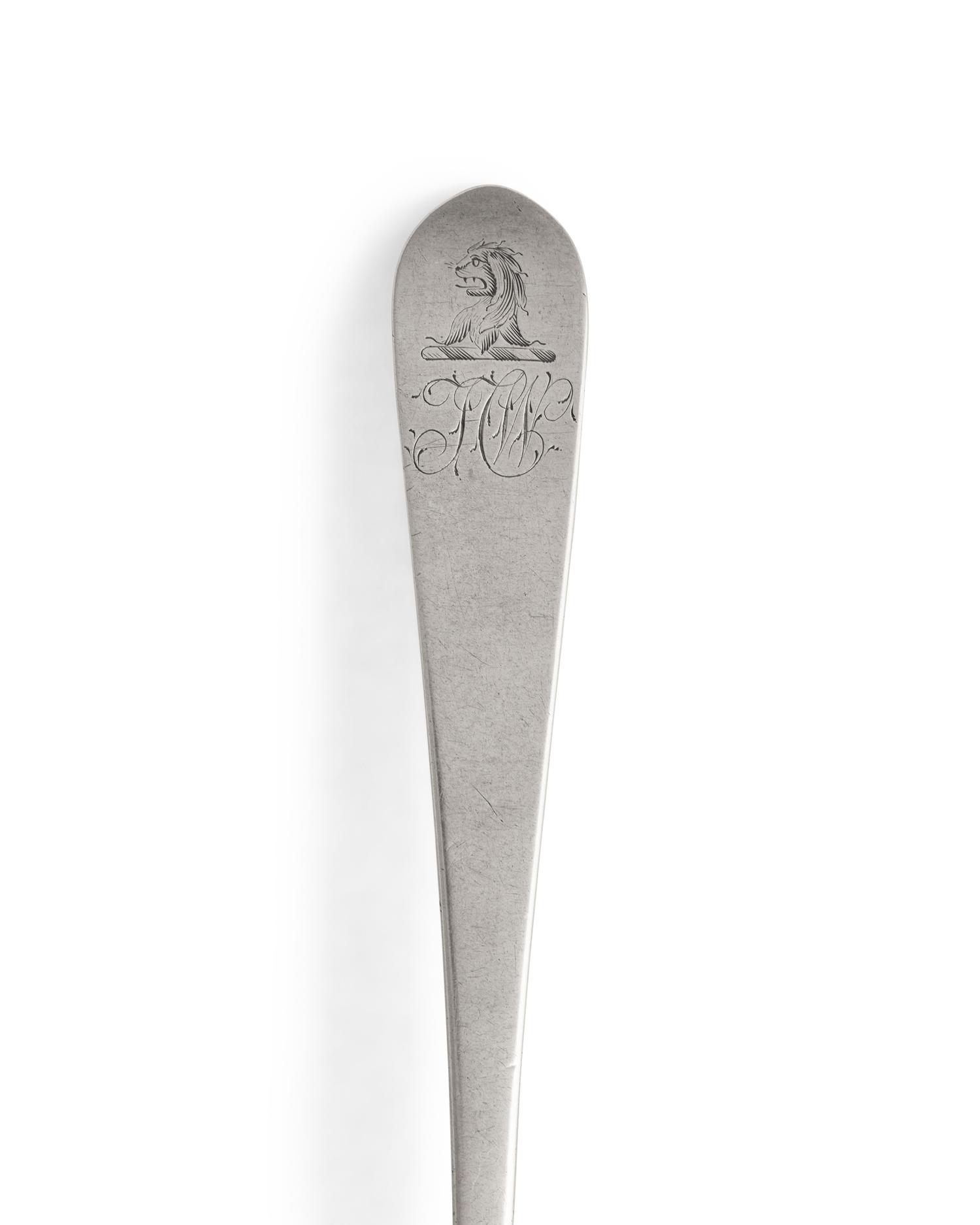 An Assembled Set of Twenty Federal Silver Armorial Spoons