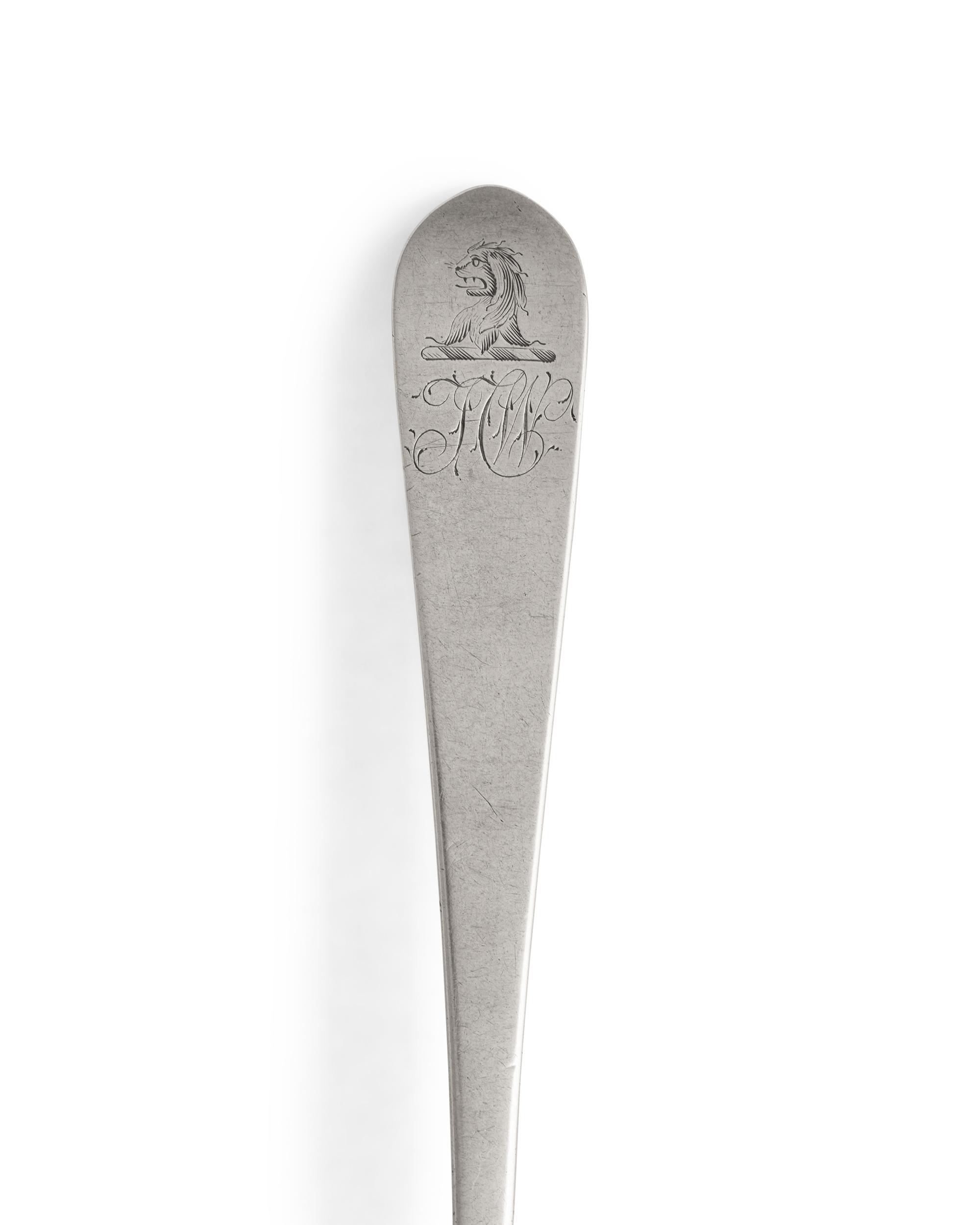 An Assembled Set of Twenty Federal Silver Armorial Spoons