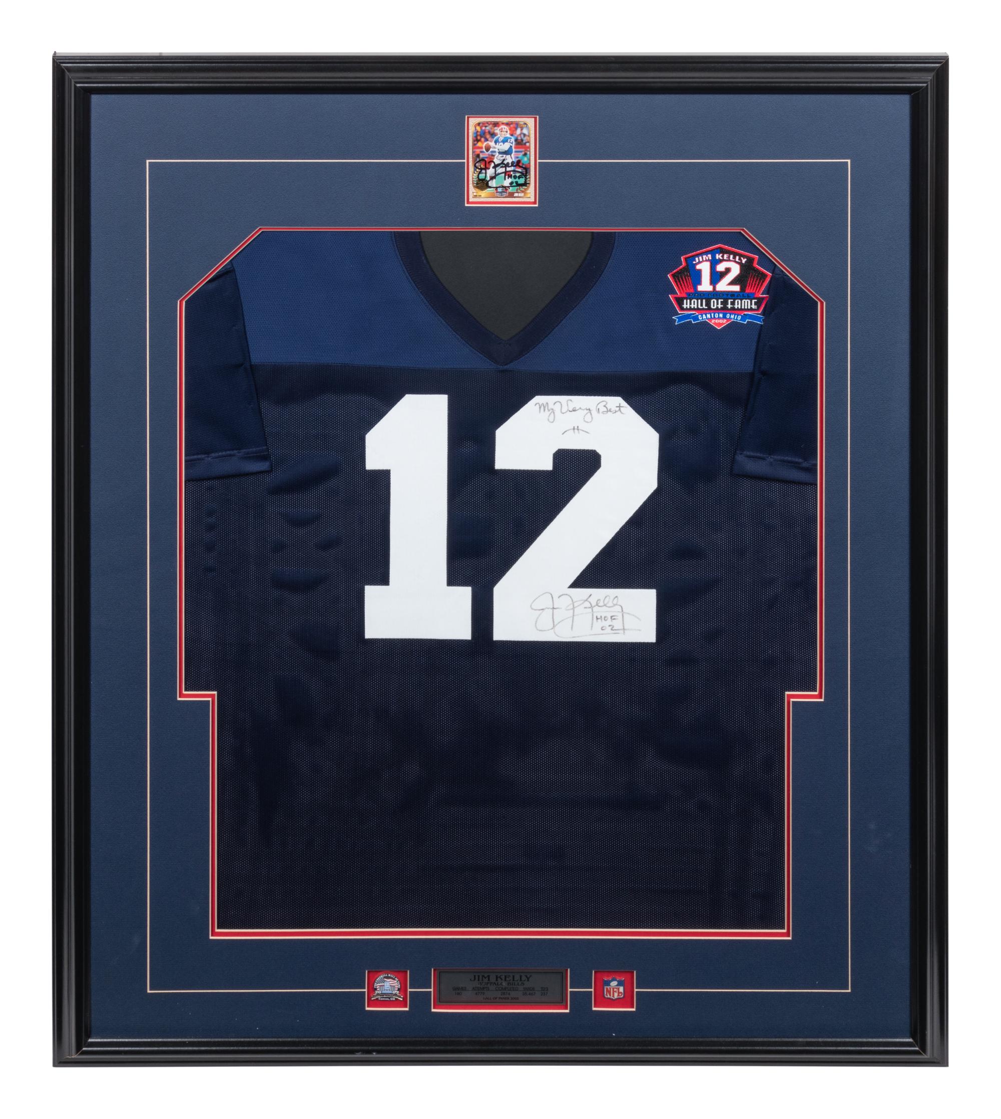A Jim Kelly Signed Hall of Fame Presentation Jersey,