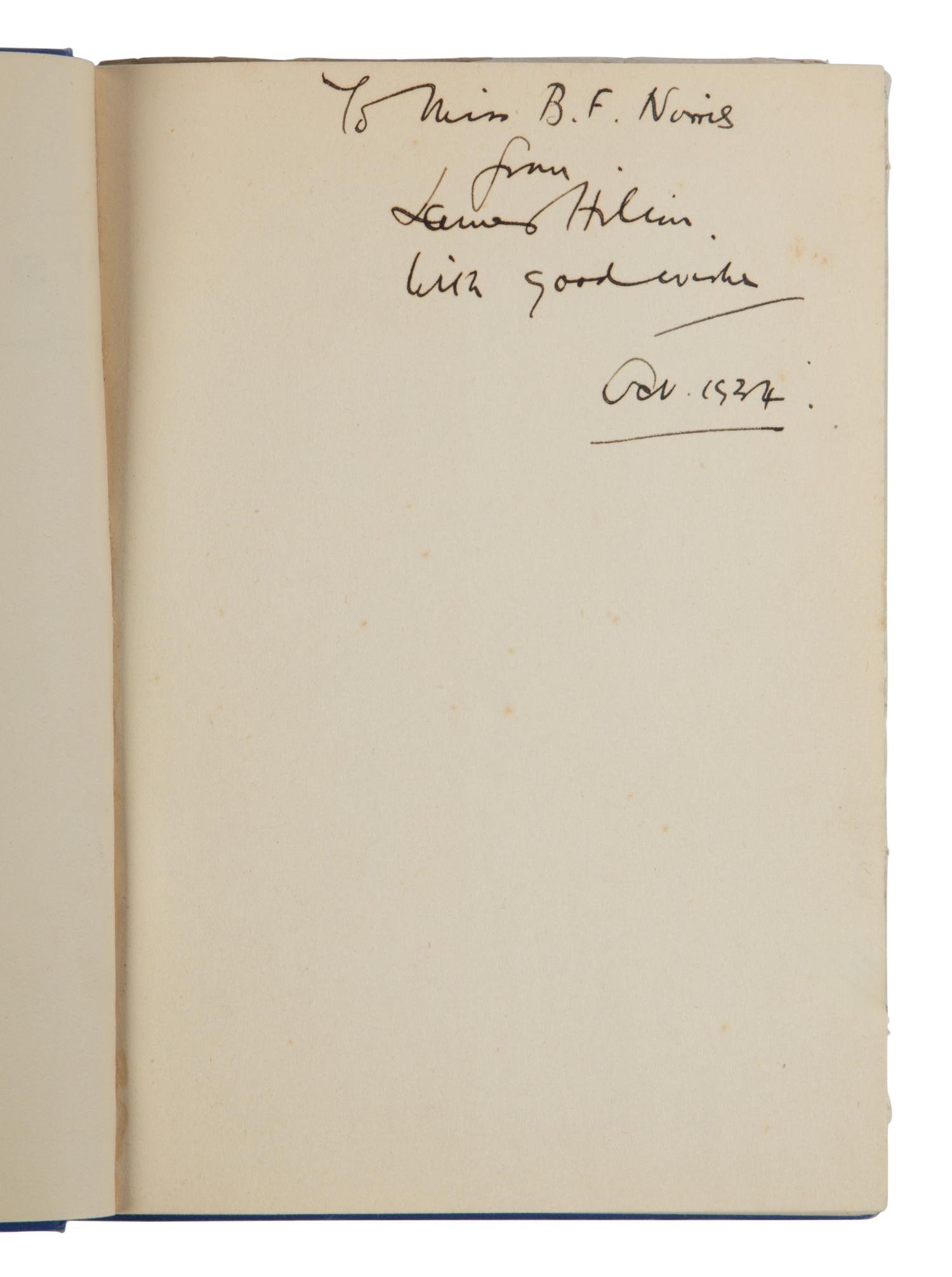 HILTON, James (1900-1954). Good-bye, Mr. Chips . London: Hodder & Stoughton, 1934.