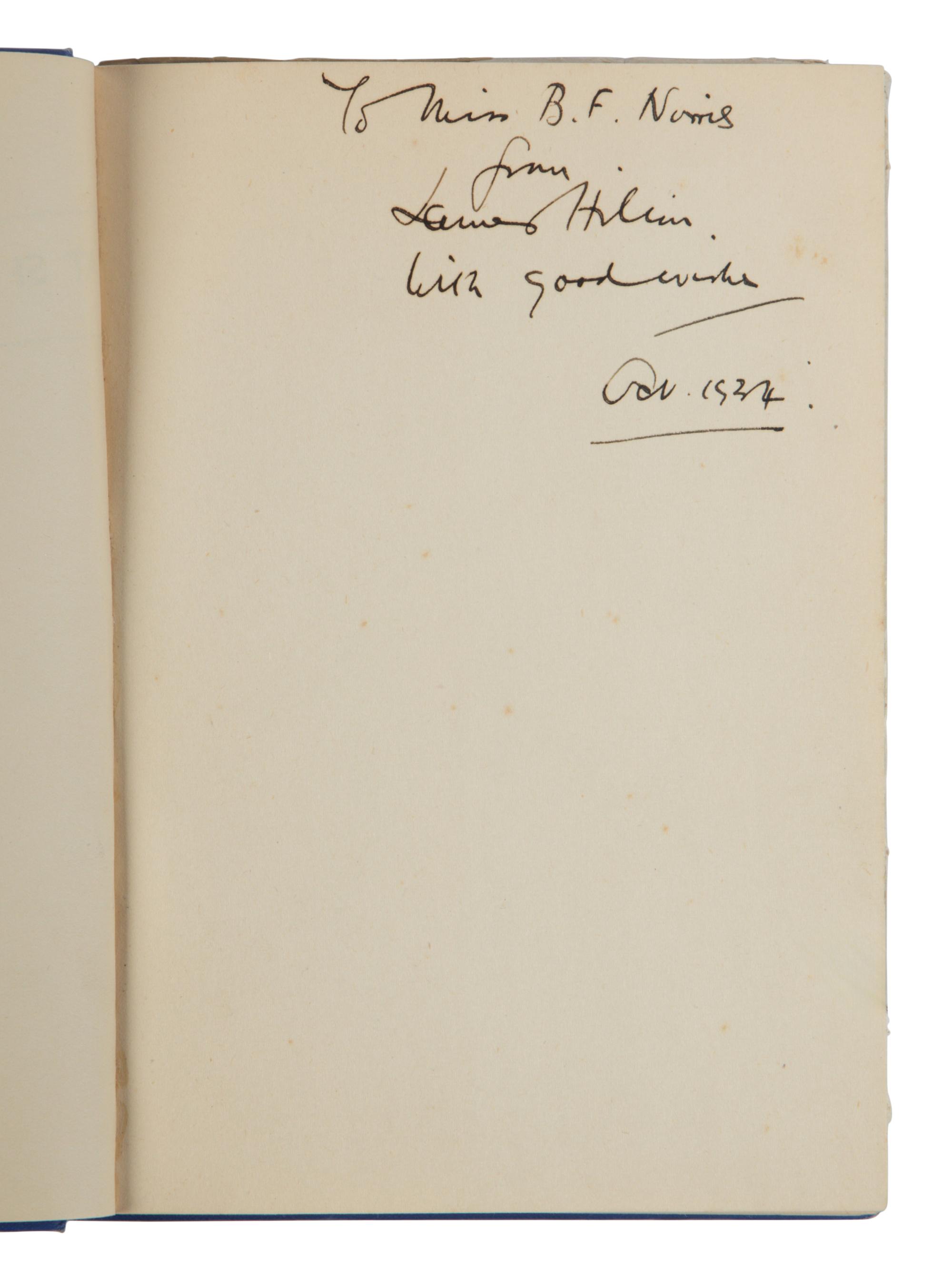 HILTON, James (1900-1954). Good-bye, Mr. Chips . London: Hodder & Stoughton, 1934.