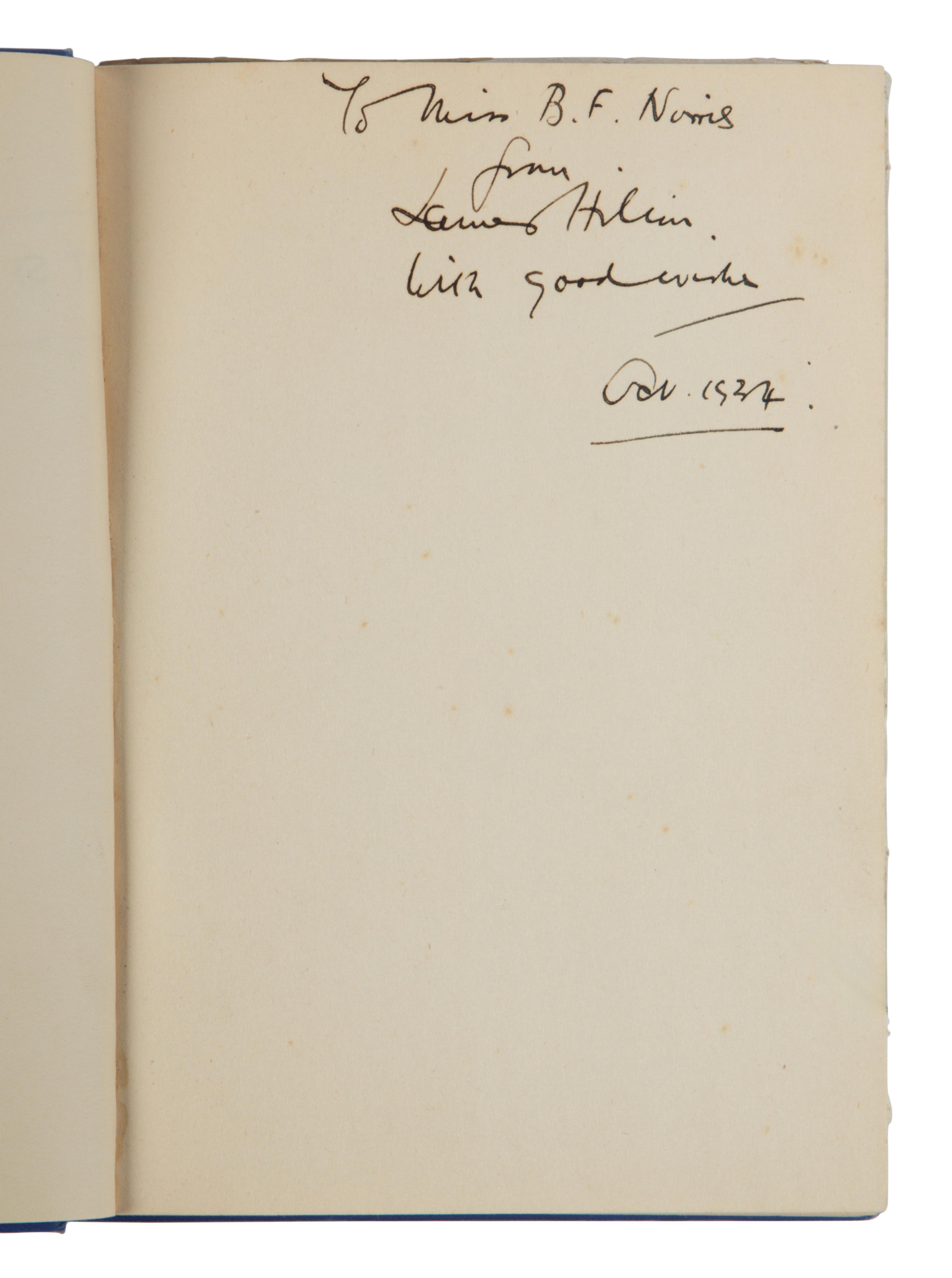 HILTON, James (1900-1954). Good-bye, Mr. Chips . London: Hodder & Stoughton, 1934.