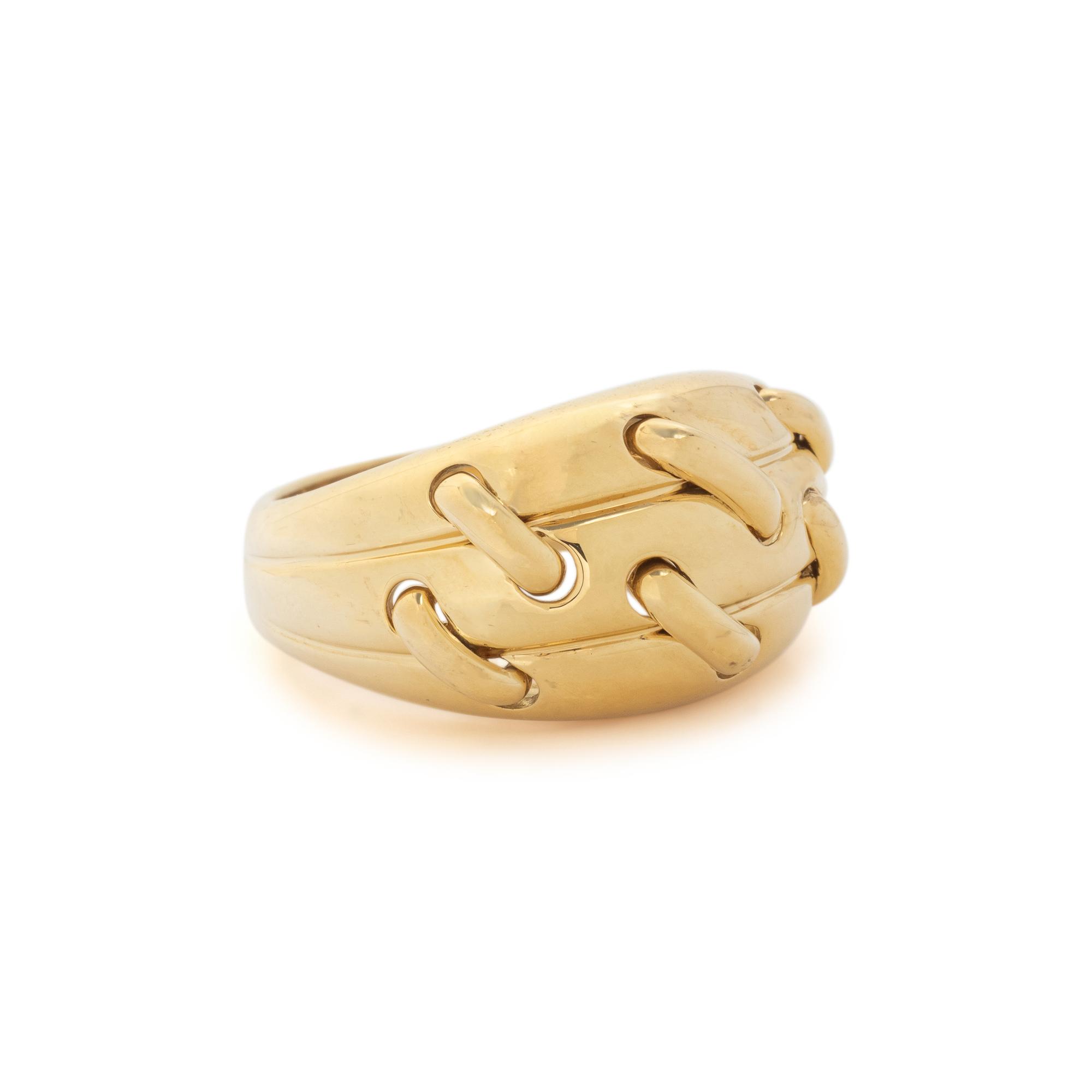 TIFFANY & CO., YELLOW GOLD STITCH RING