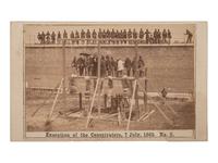 [LINCOLN ASSASSINATION]. GARDNER, Alexander (1821-1882), photographer. Execution of the Conspirators, 7 July, 1865. No. 2 . Washington: Philp & Solomons, 1865.