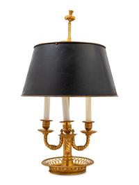 A Gilt Bronze Bouillotte Lamp