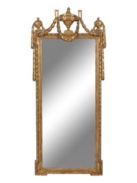 A Pair of Louis XVI Style Giltwood Pier Mirrors