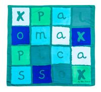 A Pair of Paloma Picasso Multicolor Silk Scarves, 34" x 34".