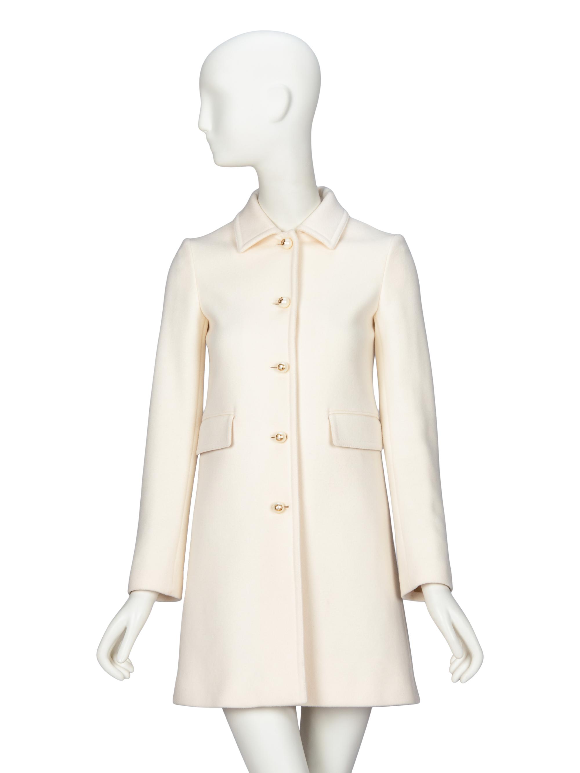 GUCCI, IVORY WOOL COAT
