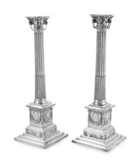 A Pair of George VI Silver Candlesticks