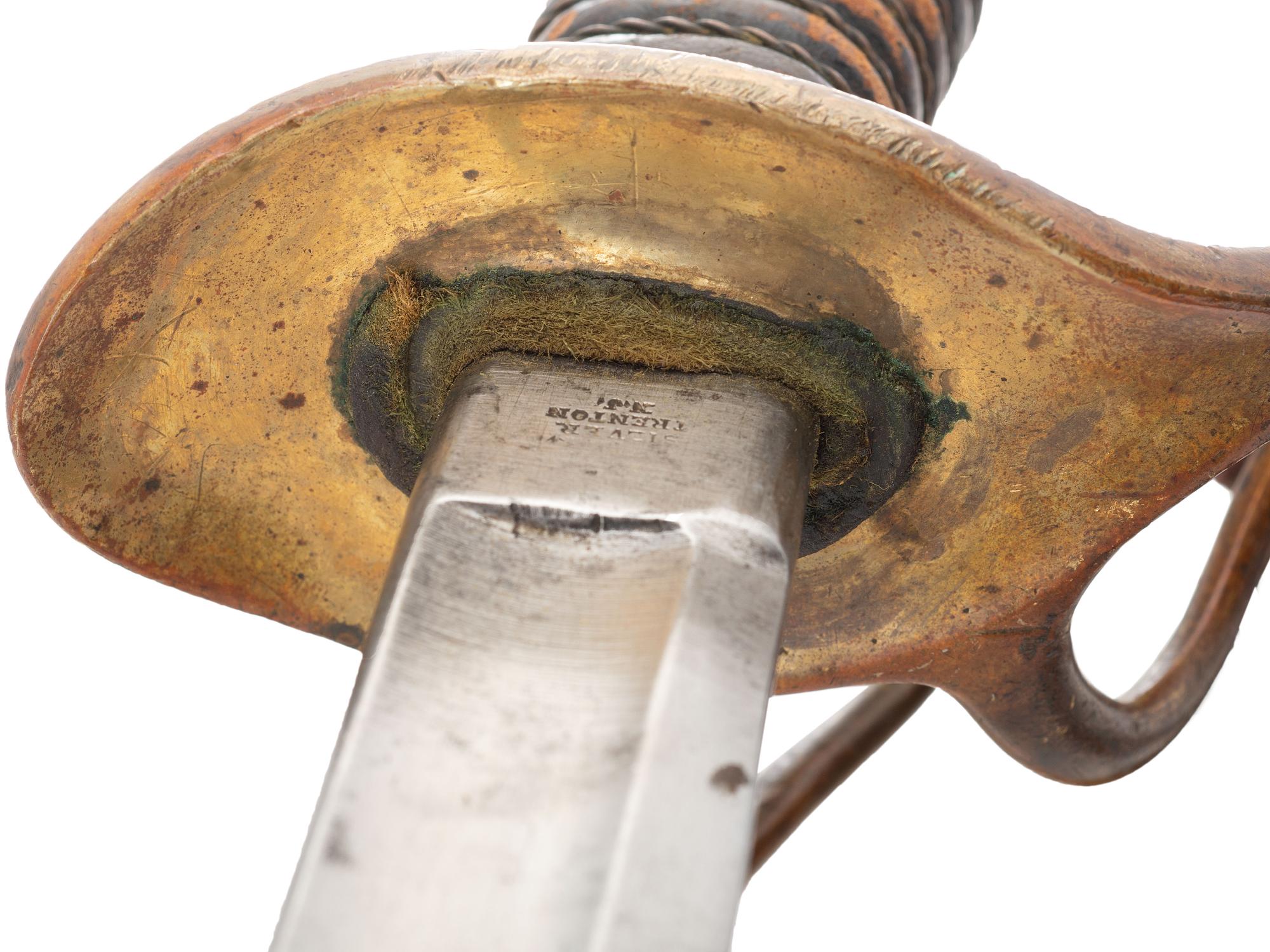 [CIVIL WAR]. Model 1860 cavalry saber with possible identification to the Buffalo Soldier 9th Cavalry. Trenton, NJ: Emerson & Silver, 1865.