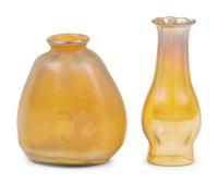 Two Small Favrile Glass Shades